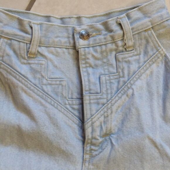 Vintage Manisha Western Bareback Jeans high rise tapered leg light blue sz 3 - Picture 3 of 11